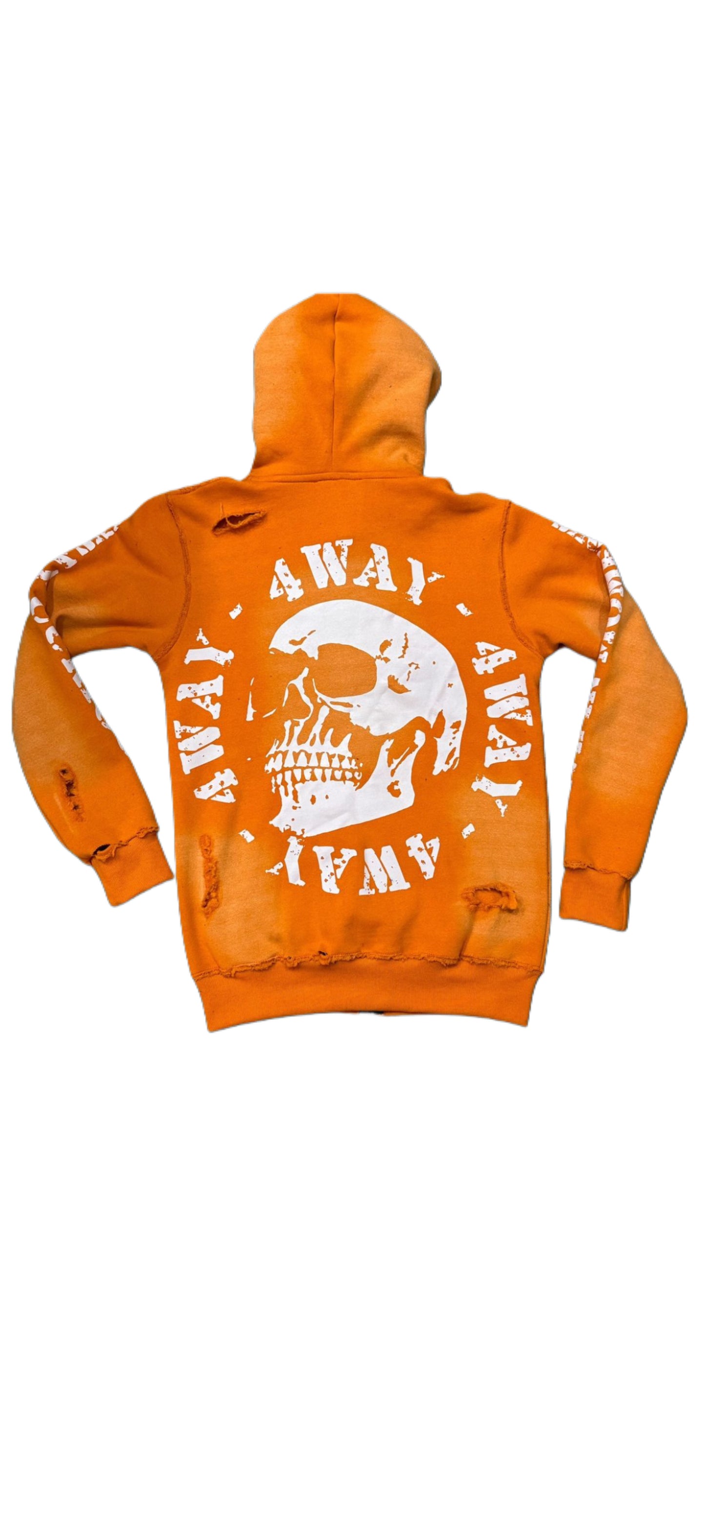 'Distress Ripping Stay Curious' 4Way Zip Up