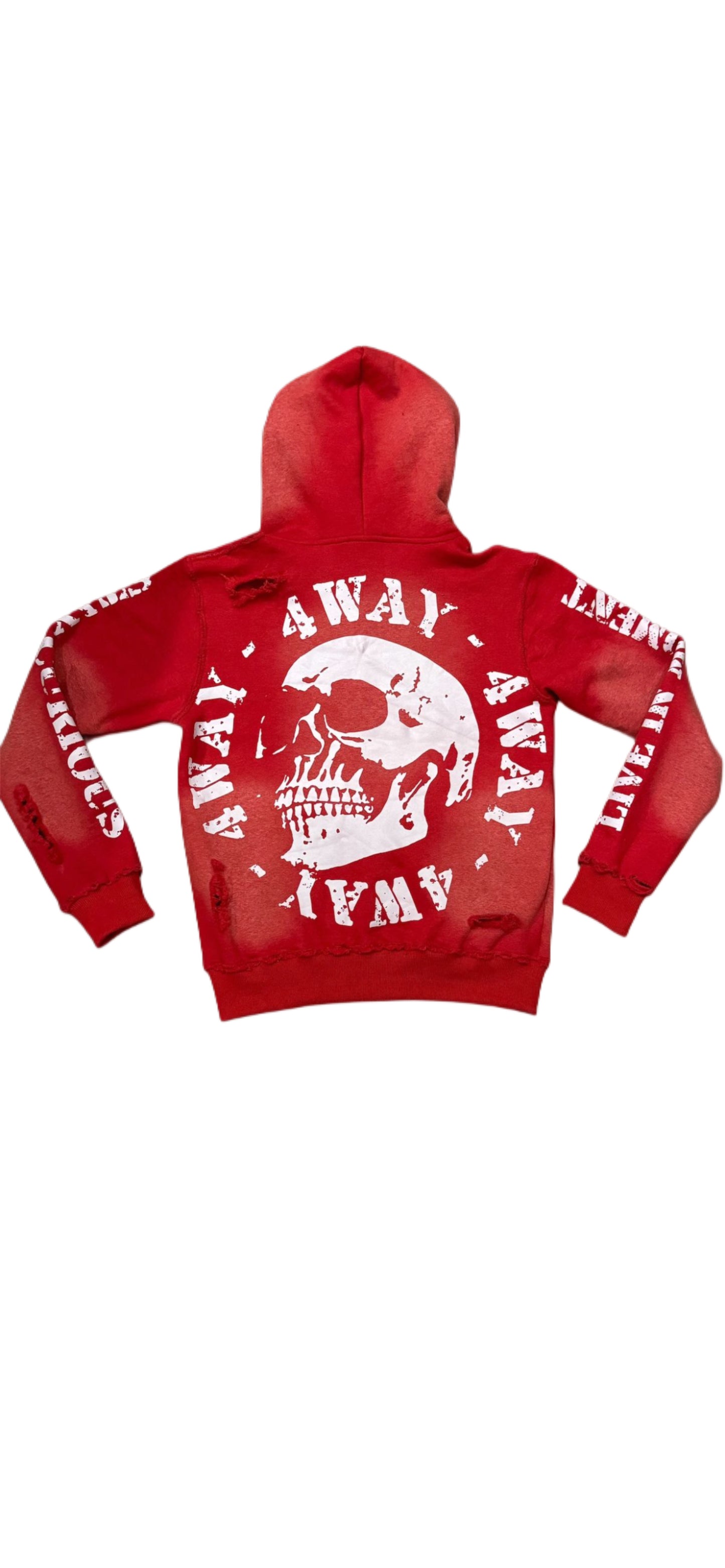 'Distress Ripping Stay Curious' 4Way Zip Up